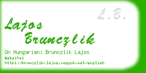 lajos brunczlik business card